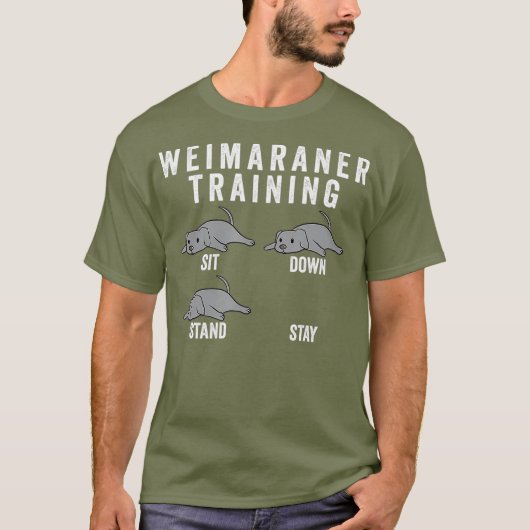 Weimaraner Training Dog T-shirt (Voorkant)