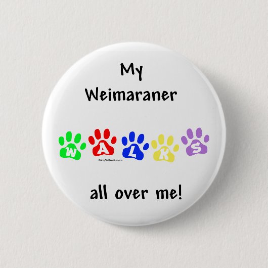Weimaraner Wandelingen - Button (Voorkant)