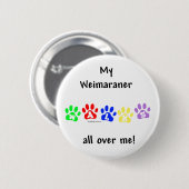 Weimaraner Wandelingen - Button (Voorkant /achterkant)