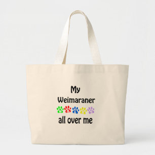 Weimaraner wandelingen ontwerp grote tote bag
