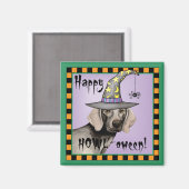 Weimaraner Witch Magneet (Voorkant / Achterkant)