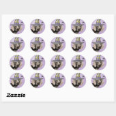 Weimaraner Witch Ronde Sticker (Vel)