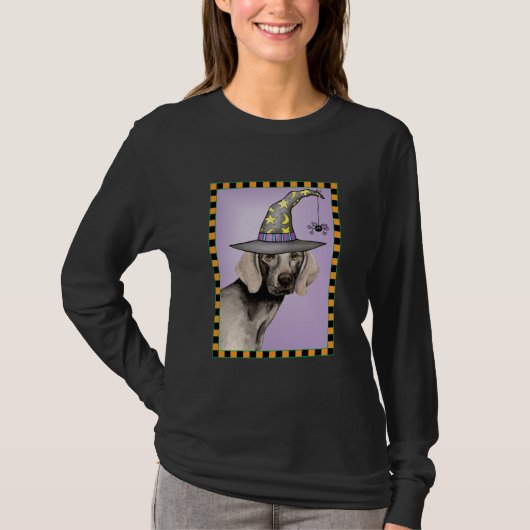 Weimaraner Witch T-shirt (Voorkant)