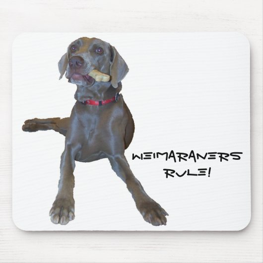 Weimaraners Rule!  muispad Muismat (Voorkant)