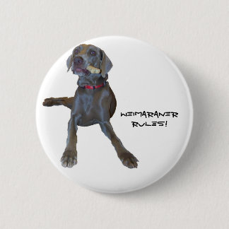 Weimaraners Rule! Ronde Button 5,7 Cm