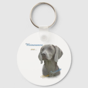 Weimaraners zijn Beste Vrienden Sleutelhanger. Sleutelhanger