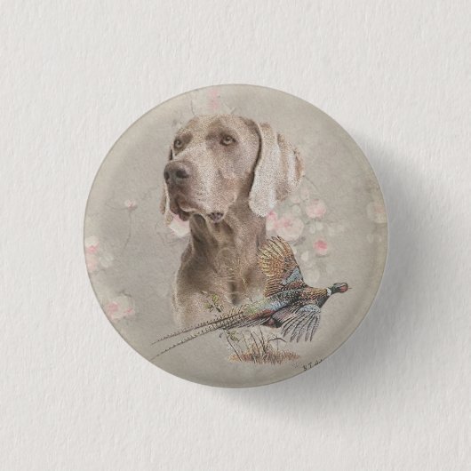 Weimarantaat Poster Acryldruk Ronde Button 3,2 Cm (Voorkant)