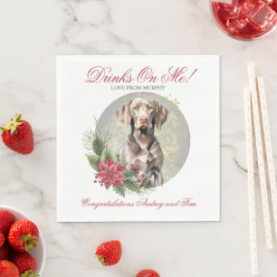 Weimarer huwelijksservetten met honden foto servet