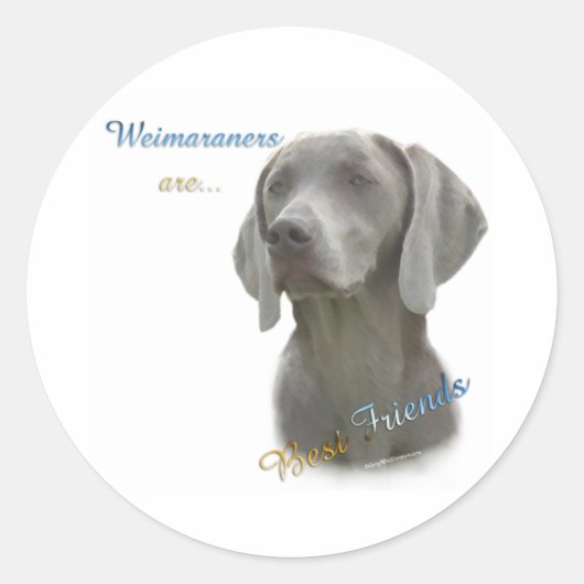 Weimeraner Beste Vriend 2 - Sticker (Voorkant)