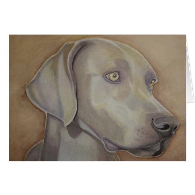 Weimeraner dans la couleur pour aquarelle (Devant horizontal)