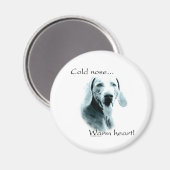 Weimeraner Froid Nez Chaud Coeur - Aimant (Recto/Verso)