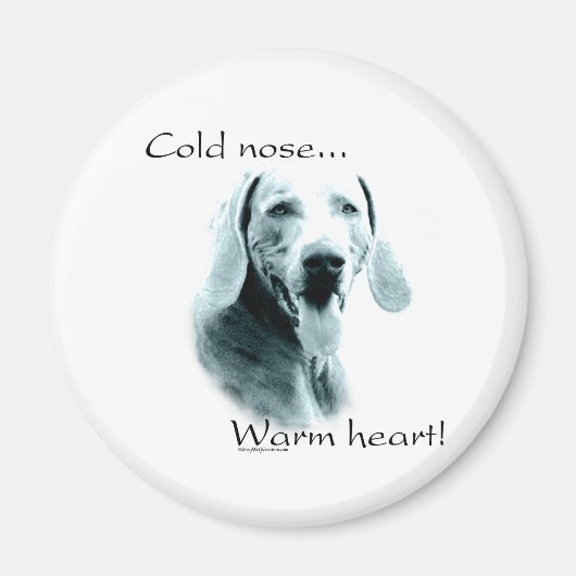 Weimeraner Froid Nez Chaud Coeur - Aimant (Devant)