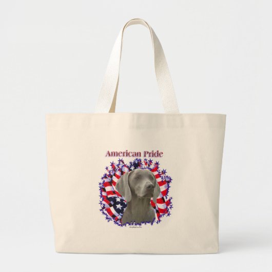 Weimeraner Pride Grote Tote Bag (Voorkant)