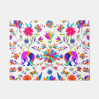 Weims, Konijnen, & Vogels Otomi gestyleerd patroon Deurmat