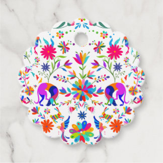 Weims, Konijnen, Vogels & Otomi stijl patroon Bedankjes Labels