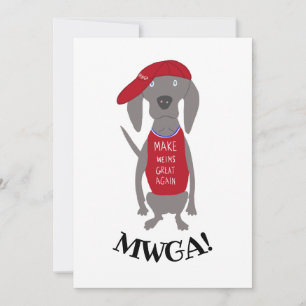 Weims weer geweldig MWGA Weimaraner Dog Feestdagenkaart