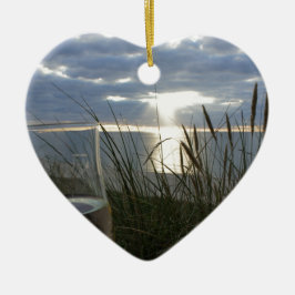 Wein am Strand Keramisch Ornament