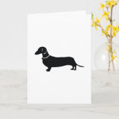 Weiner Dog Kaart (Gele Bloem)