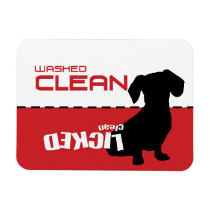 Weiner Dog, Puppy lave-vaisselle Magnet - Lait Pro