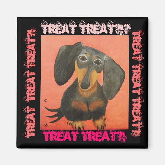 Weiner Dog Treat Magnet Magneet (Voorkant)