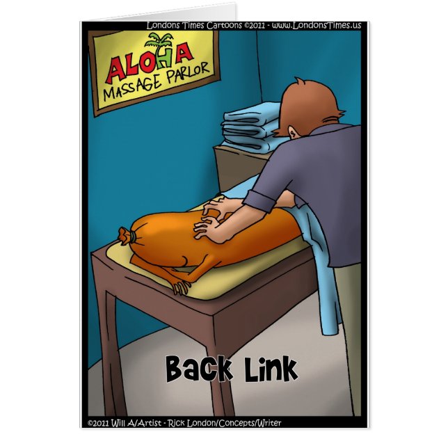 Weiner Massage o.b.a. Backlink Funny Gifts & Kaart (Voorkant)