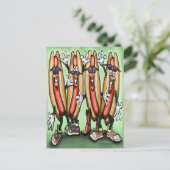 Weiner Party Uitnodiging Briefkaart (Staand voorkant)