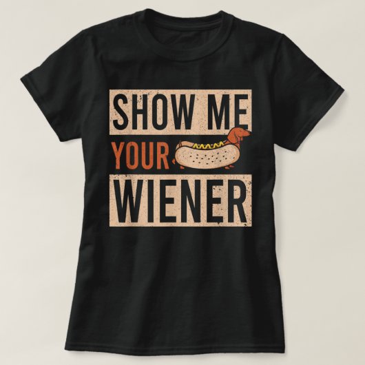 Weiner Rides Funny Dachshund T-shirt (Design devant)