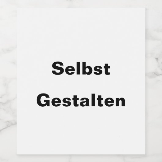 Weinetiketten Selbst Gestalten - Wijn Etiket (Enkel label)