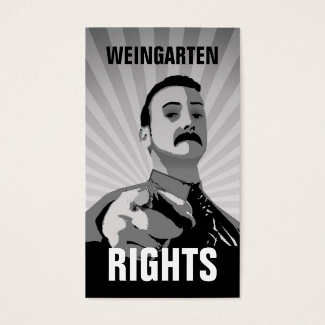 WEINGARTEN RIGHTS VISITEKAARTJE (Voorkant)