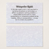 Weingarten Rights Visitekaartjes (Voorkant /achterkant)