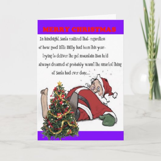 Weinig Billy Feestdagen Kaart (Voorkant)