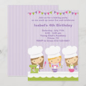 Weinig Chef Baking Birthday Party uitnodigingen (Voorkant / Achterkant)