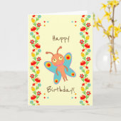 Weinig eerste de verjaardagspartij van het kaart (Gele Bloem)