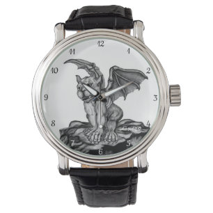 Weinig Golem Gargouille, Zwart-wit ontwerp Horloge