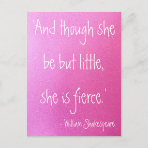 Weinig maar felle Shakespeare Quote Briefkaart