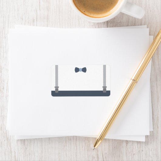 Weinig Man adreslabel, blauw en grijs Etiket (Insitu)