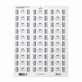 Weinig Man retouradressetiket, blauw en grijs Etiket (Full Sheet)