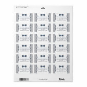 Weinig Man retouradressetiket, blauw en grijs Etiket (Full Sheet)