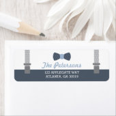 Weinig Man retouradressetiket, blauw en grijs Etiket (Insitu)