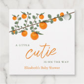 Weinig Oranje geslacht Neutraal Baby shower Bedankjes Labels (Achterkant)