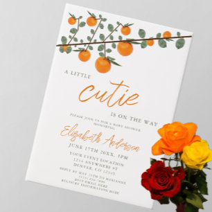 Weinig Oranje geslacht Neutraal Baby shower Vellum Uitnodigingen