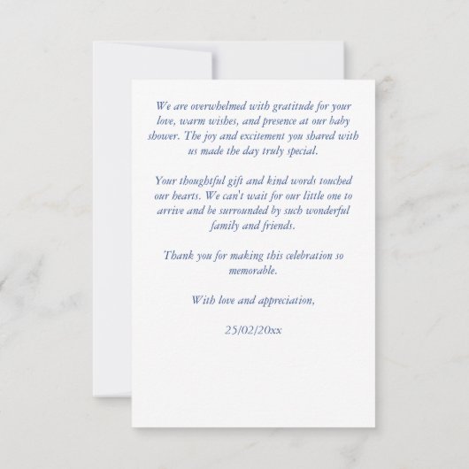 Weinig piloot vliegtuig baby shower bedankkaart (Achterkant)