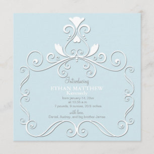 Weinig Royalty Blue Birth koninklijk Aankondiging