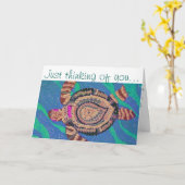 Weinig Schildpad met Vele Vlekken Kaart (Gele Bloem)