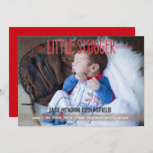 Weinig Slugger Baseball Baby Birth Annountion (Voorkant / Achterkant)