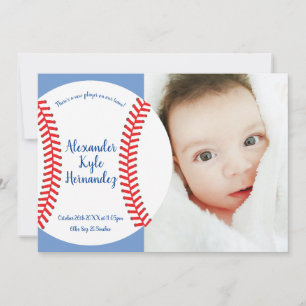 Weinig Slugger Baseball Baby Birth Annountion Kaart