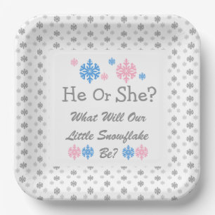 Weinig Snowflake Gender onthullen Bord papier