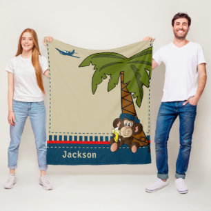 Weinig Tropische Aap Fleece Deken