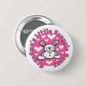 Weinig van de oma nestelt zich Konijntje Ronde Button 5,7 Cm (Voorkant /achterkant)