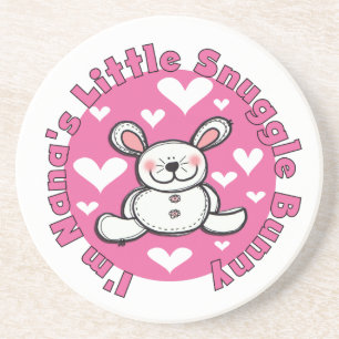 Weinig van Nana nestelt zich Konijntje Zandsteen Onderzetter